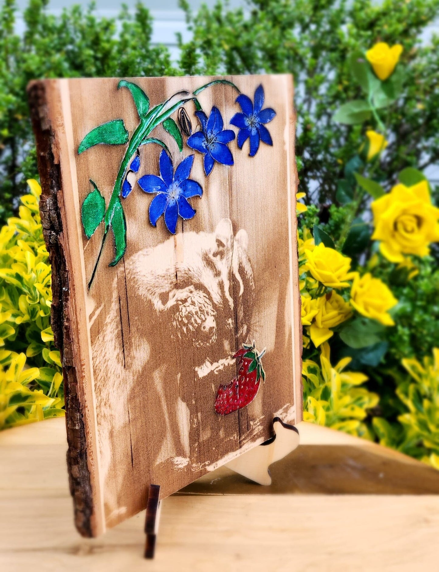 Live Edge Wood Art , Animal lovers, Anniversary Gift, Wedding Gift , Occasion Gift, Resin, Wood Art ,Home Décor