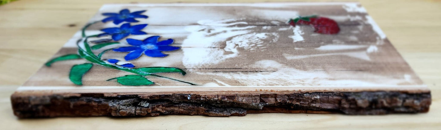 Live Edge Wood Art , Animal lovers, Anniversary Gift, Wedding Gift , Occasion Gift, Resin, Wood Art ,Home Décor
